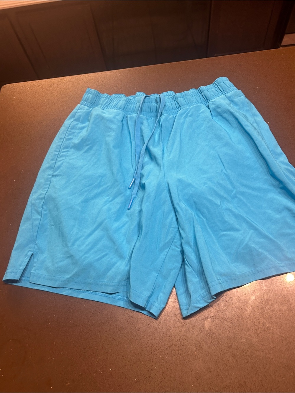 all in motion Light Blue Athletic Drawstring Shorts
